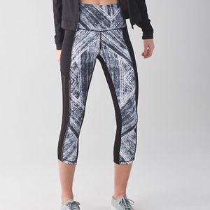 Lulu Lemon Black Mesh Hot to Street Crop - FINAL DROP